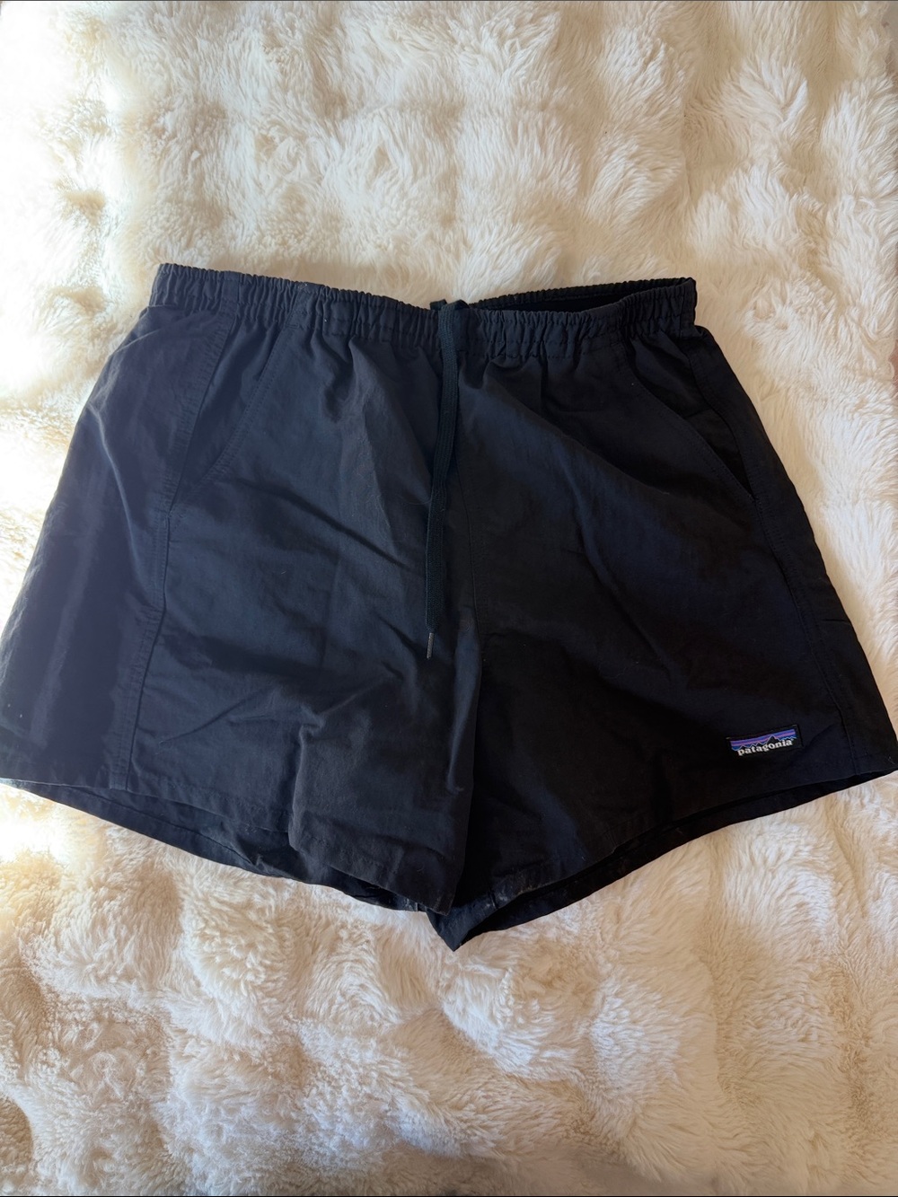 Patagonia Black Women's Athletic Shorts with Drawstring